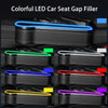 New Car Crevice Storage Box with 2 USB Charger Colorful LED Seat Gap Slit Pocket Seat Organizer Card Phone Bottle Cups Holder