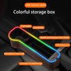New Car Crevice Storage Box with 2 USB Charger Colorful LED Seat Gap Slit Pocket Seat Organizer Card Phone Bottle Cups Holder